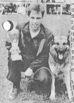 YouSmartDog - Steve and Sam finish first in obedience the SV OG Harburg competition  (1991)